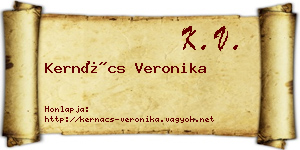 Kernács Veronika névjegykártya