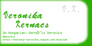 veronika kernacs business card